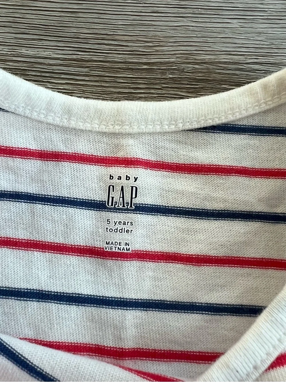 NWT Gap Girls Red, White and Blue Striped Tank Top Size 5